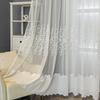 New Embroidery Embroidery Yarn White Window Screen Partition Curtain Balcony Floor-to-ceiling Window Bay Window Light Transmission