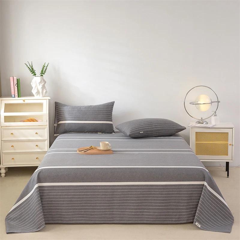 Cute Cartoon Panda Bed Sheet Set Cotton Thickened Green Plaid Bed Cover Soft Breathable 3Pcs Bedding Set for Kids Boys Girls