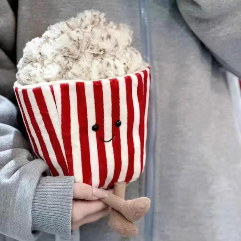 Soft Plush Popcorn Toy Kids Adults Stress Relief Comfort Doll Stuffed Animal Gift Red 18cm
