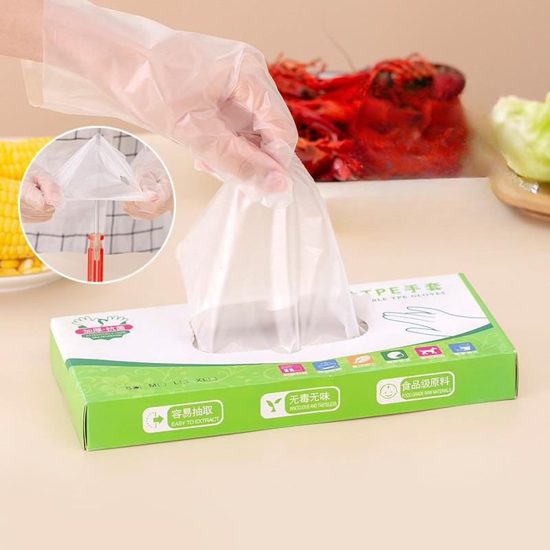 Одноразовые ПВХ кухонные перчатки, безопасные для пищевых продуктов и утолщенные - Идеально подходят для готовки, выпечки, мытья посуды, окрашивания волос и ежедневной уборки