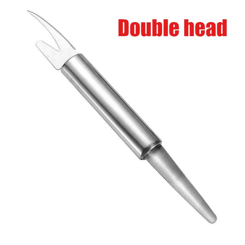 Нержавеющая сталь 6 в 1 Нож для рыбы Многофункциональный быстрый нож для очистки креветок Линия для резки/соскабливания/копания Кухонные инструменты