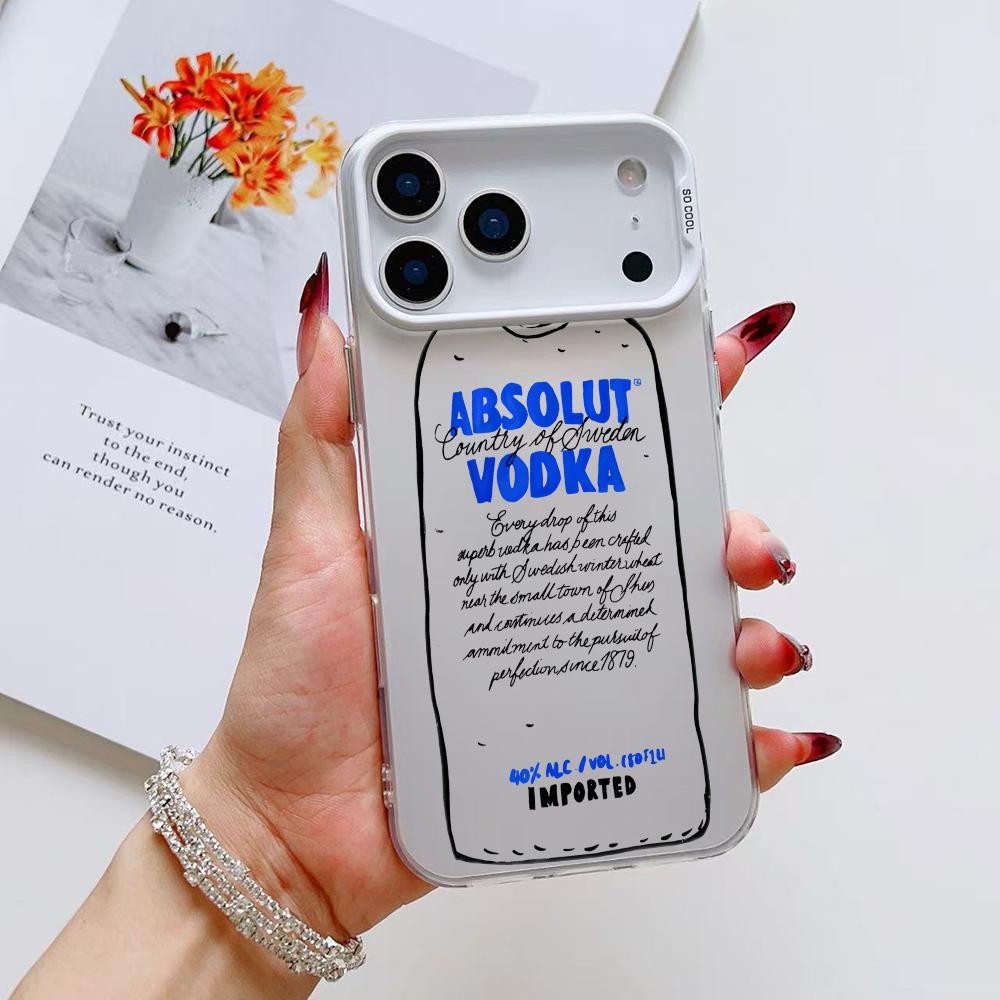 КРУТОЙ Чехол для телефона COOL A-AbsolutS V-VodkaS Для iPhone 17 16 15 14 13 12 11 Pro Max Air Матовый Лазерный Аврора Ударопрочный Funda