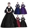 2024 Retro European & American Medieval Lace Patchwork Bell Sleeve Dress