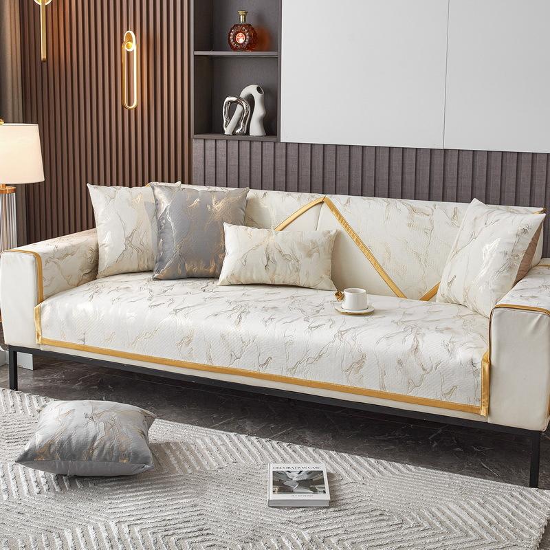 Подушка для дивана из шенилла в стиле легкой роскоши, Нескользящая, Универсальная для всех сезонов, Модная подушка для сиденья, Роскошный чехол для дивана премиум-класса, Тканевое полотенце