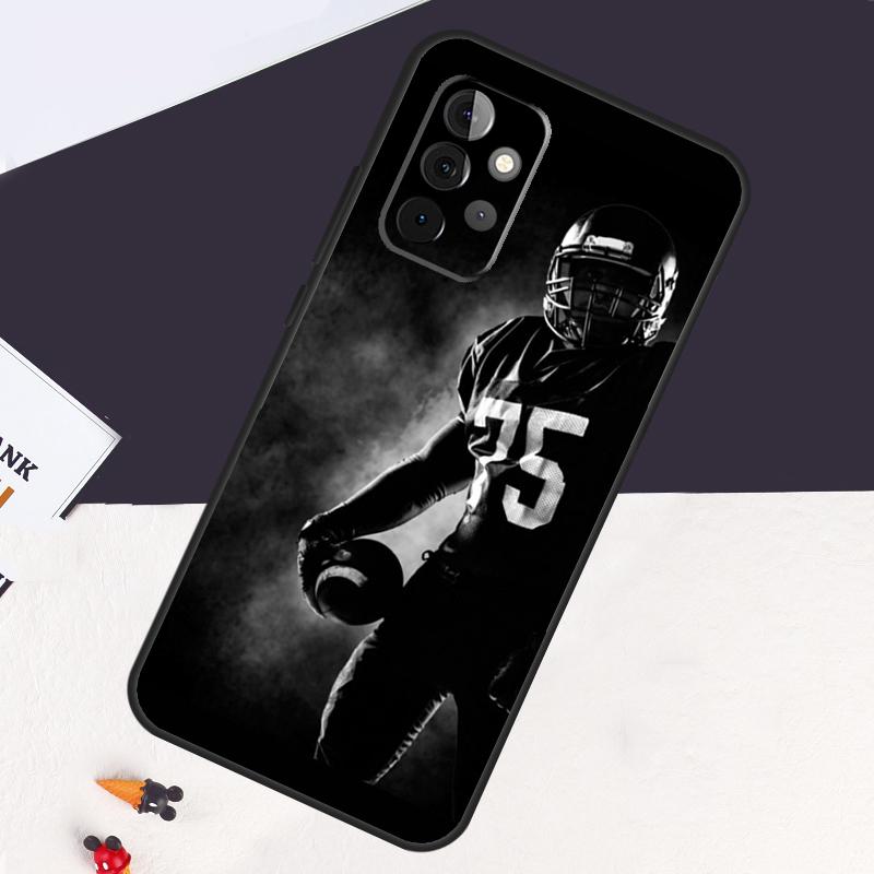 Чехол для Samsung Galaxy A05 A06 A26 A16 A56 A36 A22 A32 A52 A54 A34 A14 A55 A15 A53 A33 A35 с американским футболом