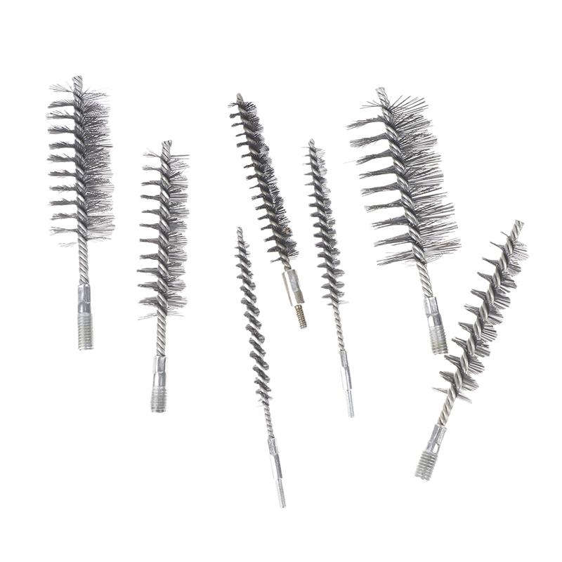 1 шт. Щетка для чистки дымохода, полировка труб, 10-50 мм, резьбовая проволочная щетка, металлическая ручка, щетка из нержавеющей стали