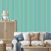 Wallpaper Stripes of sea, white and mint for living room and bedroom 50x1000