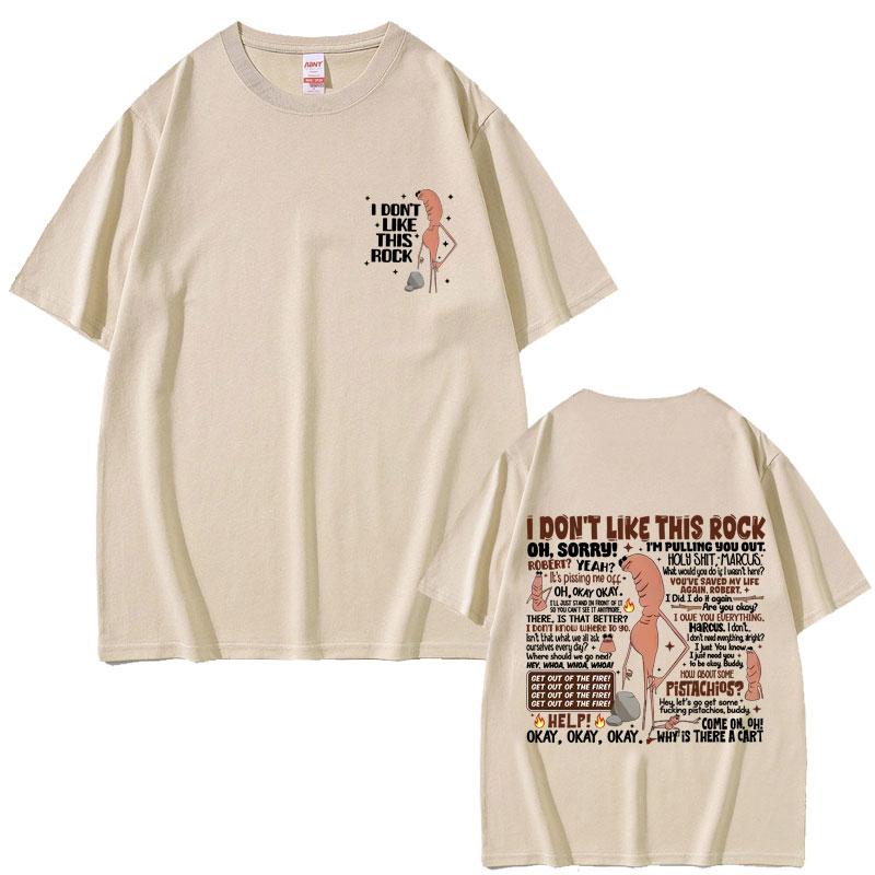 I Dont Like This Rock Marcus The Worm Funny Meme Tshirt Men Women Casual Oversized T Shirts Vintage Cotton Tshirts