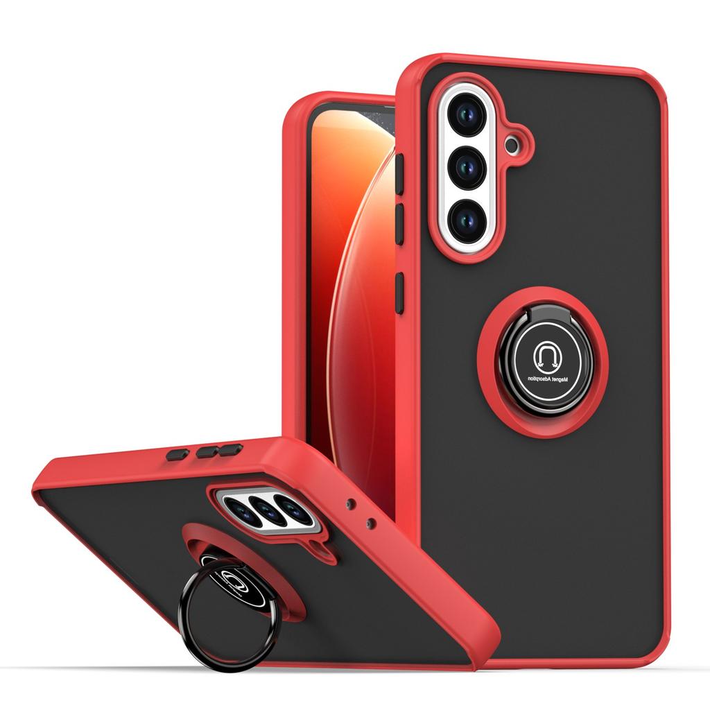 Матовый чехол Armor для Samsung Galaxy A56 A36 A26 A16 A06 A55 A35 A25 A15 A05 A05S M54 M34 Противоударный чехол с магнитной подставкой-кольцом