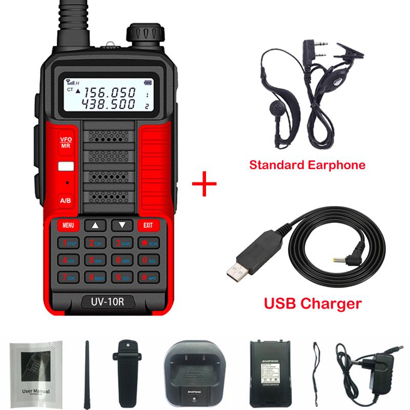 BAOFENG UV10R V2 10 Вт Мощная Радиостанция Дальнего Действия 50 км Обновление Канала от UV-5R UV5R Любительская Двусторонняя Радиостанция