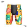 Mens Tropical Print Swim Trunks Loose Fit 5/8 Length Quick Dry Digital Beach Pool Surf