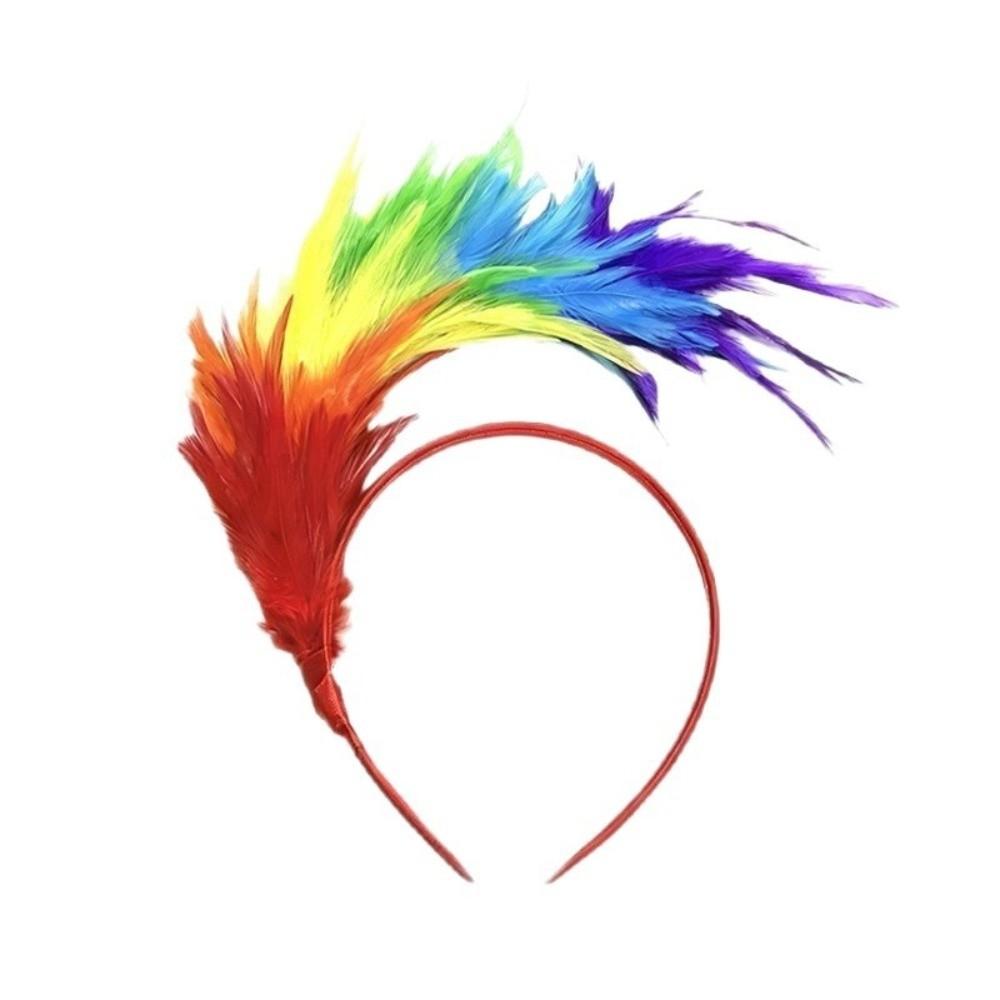 Pretty Headband Carnival Party Hair Bands Fashion Feather Hair Hoop Festival