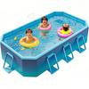 LUNING Structure Large Pool Vinyl Pool No Air Pump Required Foldable Square Pool Home Use Water Play Heat Wave Protection Easy Storage Japanese