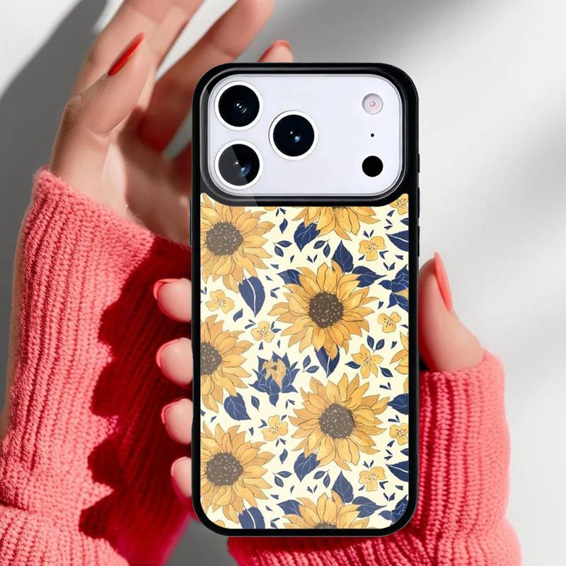 Винтажный чехол для телефона с подсолнухами для iPhone 17 Air 16e 15 14 13 Pro Max Задняя крышка для 12 11 Pro Coque