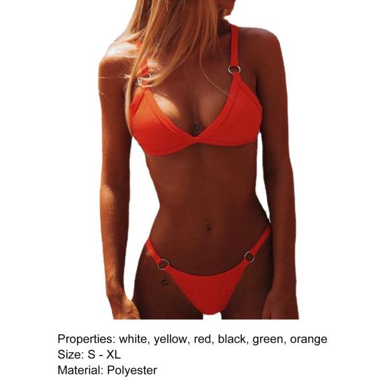 1 комплект, купальник-бикини, привлекательный супермягкий полиэстер, женские летние однотонные купальники, трусики-бикини для женщин