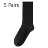 5 пар женских носков из чистого хлопка с длинным ворсом, дезодорирующих, на весну и осень