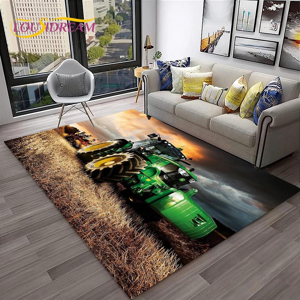 3D Truck Car Retro Tractor Non-Slip Carpet Rug for Living Room Bedroom Sofa Child Area Rug Home Decor Floor Mat