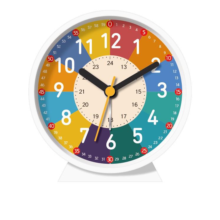 Бесшумный детский будильник с ночником - Мультяшный дизайн для спален и общежитий