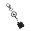 Portable Black Retractable Billiards Snooker Pool Cue Chalk Holder Drawing Key Ring
