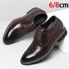 Elevator Men Shoes Genuine Leather Business Dress Retro Gentleman Formal Carved Brogue Height Increasing Shoes Men High Quality