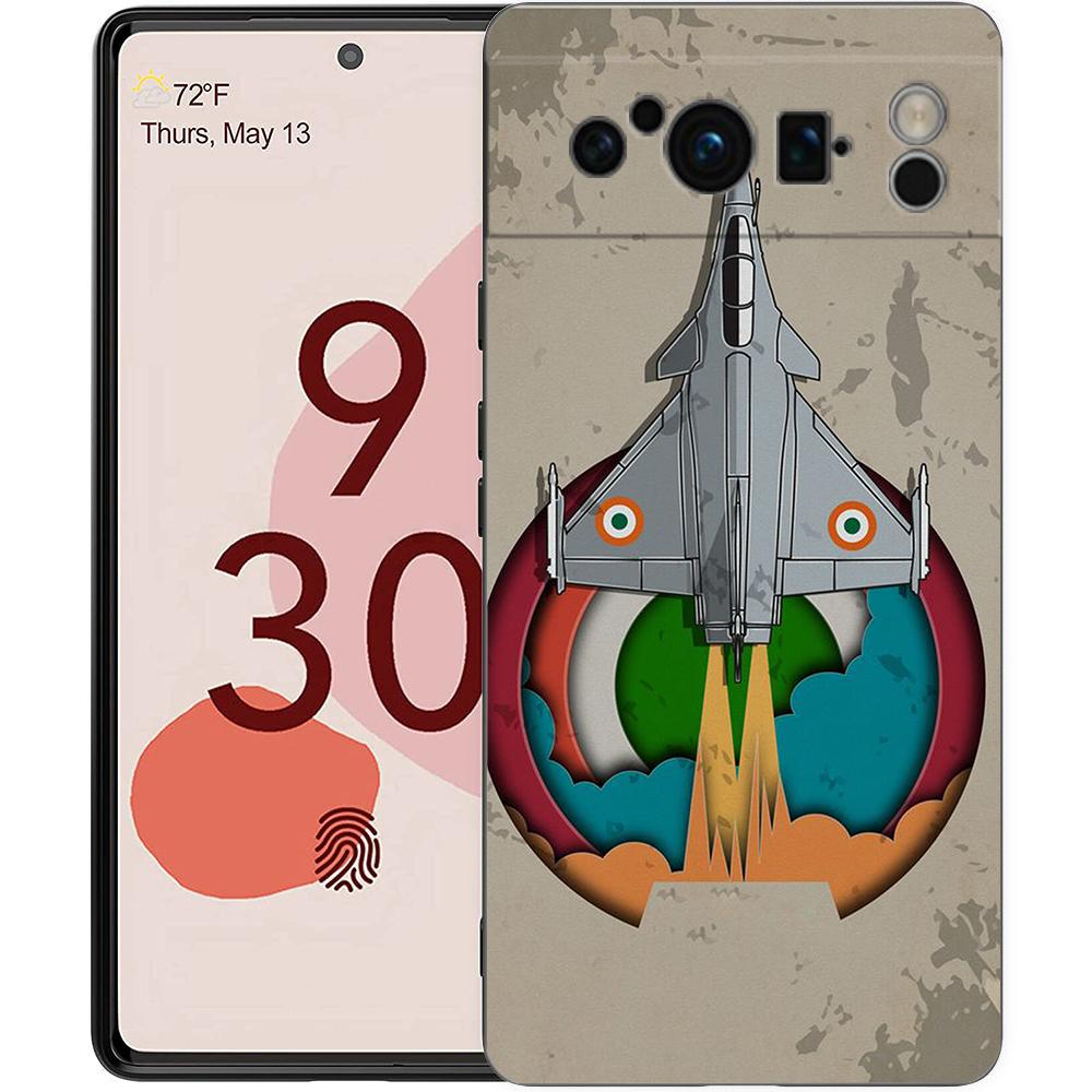Чехол для телефона с истребителями для Google Pixel 8 7 6 Pro 8A 6A 7A 5G Мягкий силиконовый Ударопрочный ТПУ Черный чехол Fundas