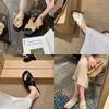 Sheepskin grape mother same slippers women's summer folds kinked flat bottom outer wear sandals versatile square head cloud half drag