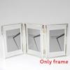 5 And 7 Inch Double Sided Transparent Fold Dual Photo Frame For Decor Home