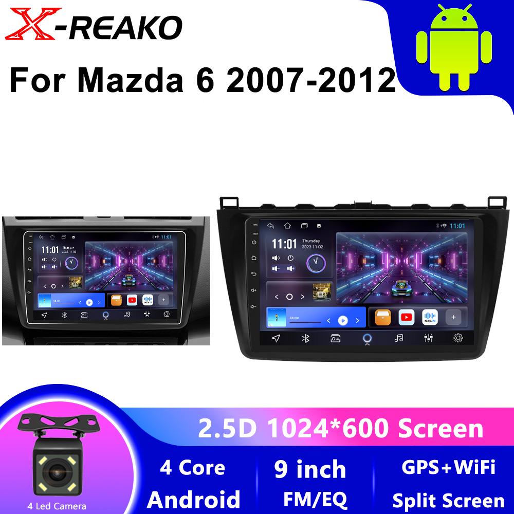 2din Android 13 Car Radio For Mazda 6 GH 2007-2012 Wireless Carplay Multimedia Stereo Player Touch Screen GPS DSP FM Autoradio