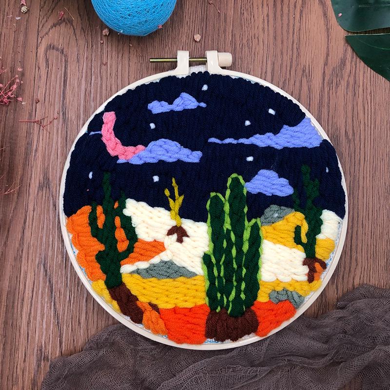 Детская вышивка Сузи «Пять злаков и бобов», мультяжная шерстяная картина на холсте