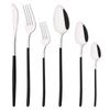 6Pcs/Set Silver Flatware Cutlery Set Stainless Steel Knife Dessert Fork Spoon Tableware Set Festival Kitchen Dinnerware Gift
