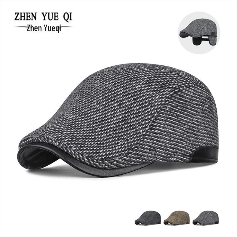 Мужская зимняя бейсболка в клетку Zhen Yueqi