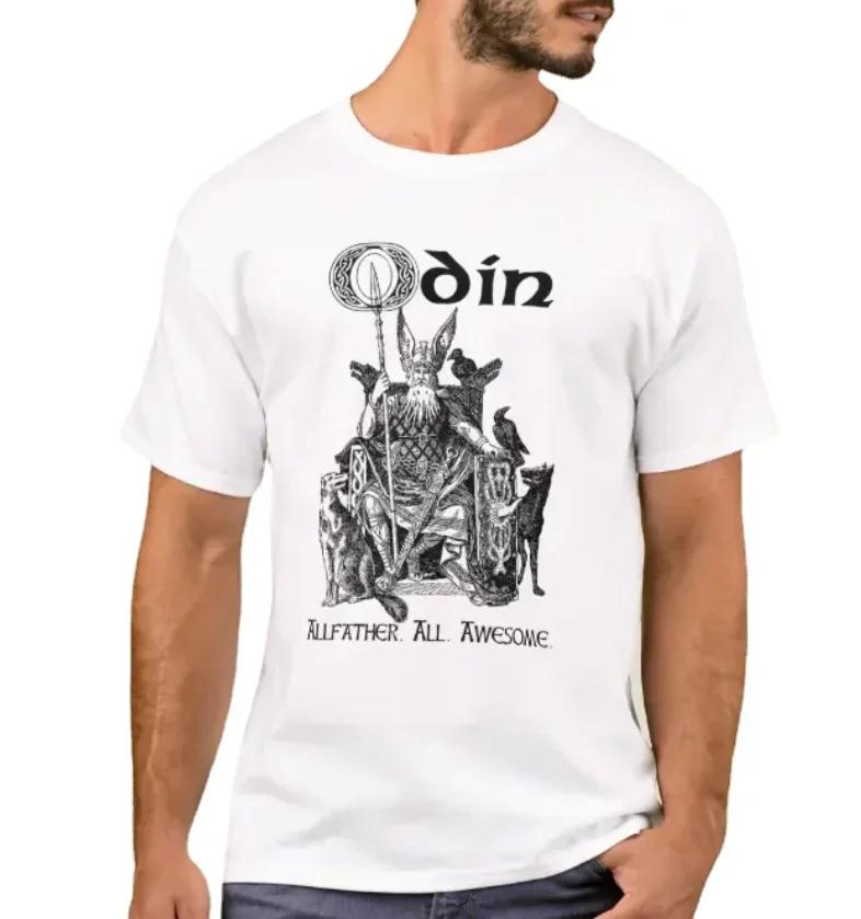 Allfather All Awesome Norse God Odin TShirt 100 Cotton ONeck Summer Short Sleeve Casual Mens Tshirt Size S3XL