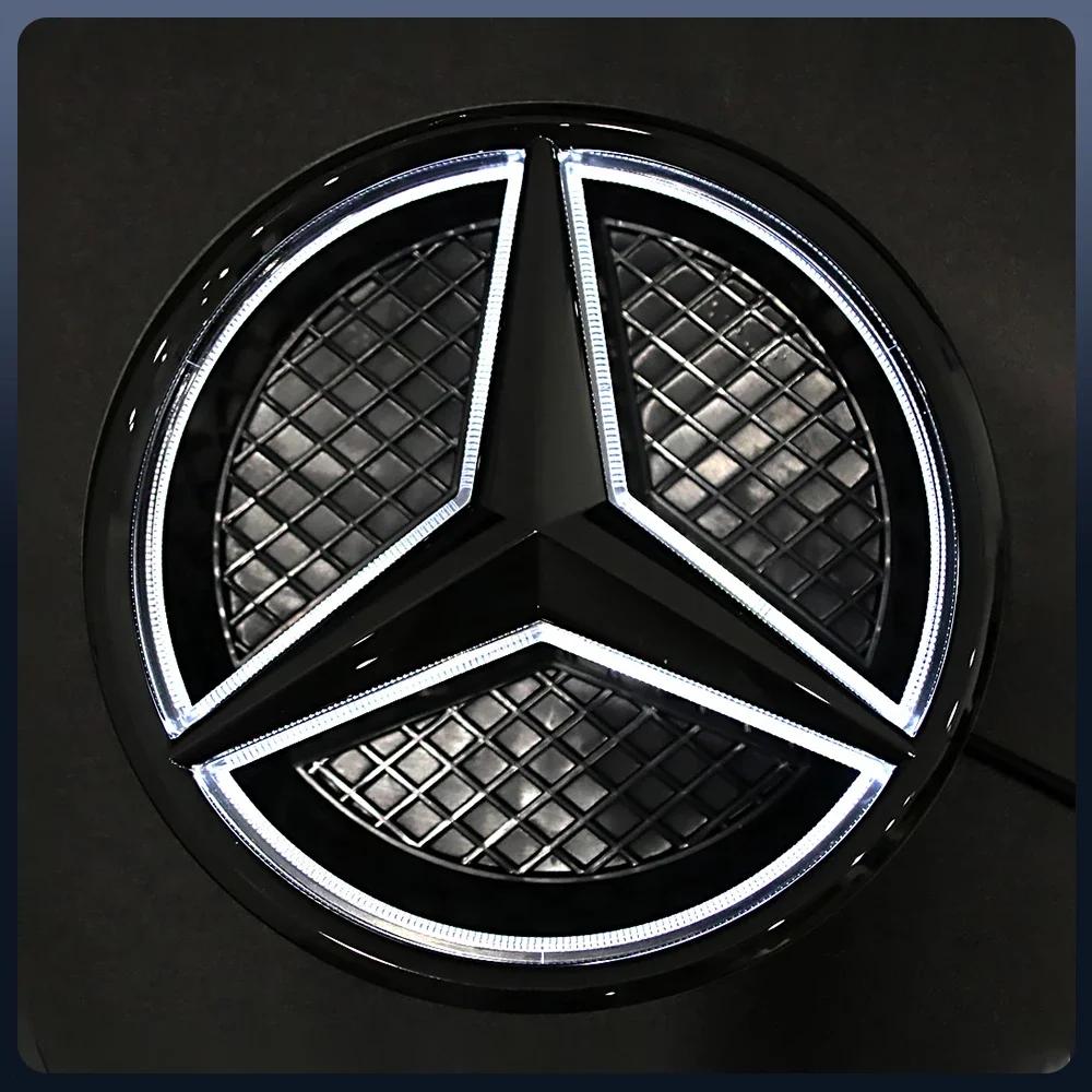 AAVS1 1pcs For Mercedes Benz X253 W166 C292 X166 2016-2019 LED Emblem Light Car Front Grille Illuminated Logo Star Badge