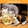 31см Реалистичная Плюшевая Кукла Кошка Мягкая Набивная Игрушка Котенок Чисто Серая Белая Желтая И Другие Для Детской Коллекции Питомцев