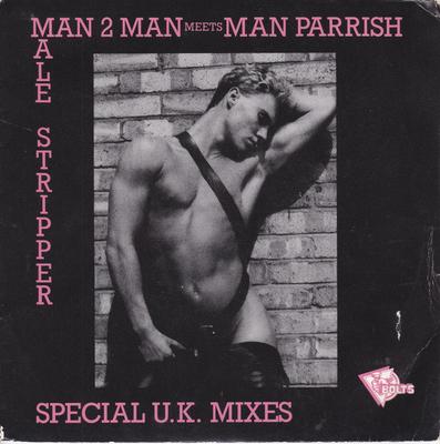 7-дюймовая пластинка MAN 2 MAN, MAN PARRISH - Мужской стриптизер BOLTS47 Bolts Records 1986 Великобритания Танцевальная и электронная музыка Б/у