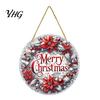 Xmas Porch Hanging Signs Christmas Tree Ornaments, Acrylic Festive Pendants with Lanyard for Gift Tags Holiday Party Home Decoration, Indoor