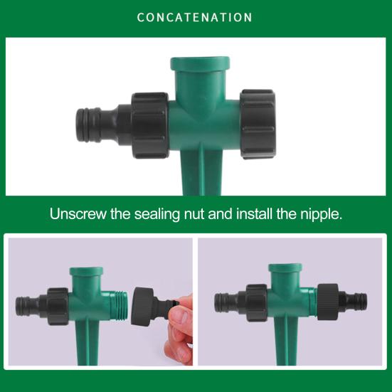 2 шт. вилка для полива с двойной головкой, садовый шланг, спринклерный разъем для орошения, заземляющий кол для газона