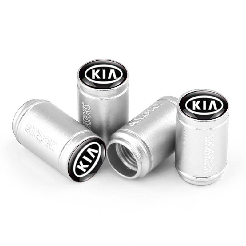 UPVD5 4PCS 3D Metal Tire Valve Caps Car Tyre Air Stems Cover Decorate For KIA Sportage Rio Ceed Picanto K5 K9 Sorento Accessories