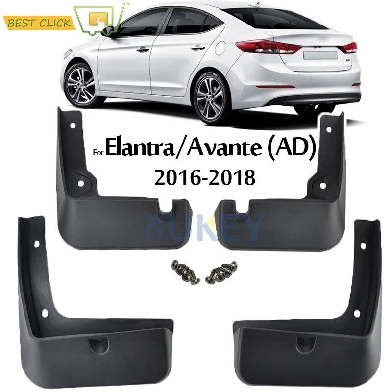 Комплект формованных брызговиков для Hyundai Elantra Avante AD 2016-2018, брызговики для седана, брызговики, крыло, переднее заднее, 2017