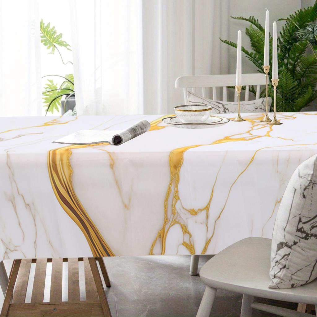 Скатерть прямоугольная мраморная 180x140 см, полиэстеровая скатерть, моющаяся, многоразовая, для кухни, столовой, пикника, вечеринки, скатерти, декор