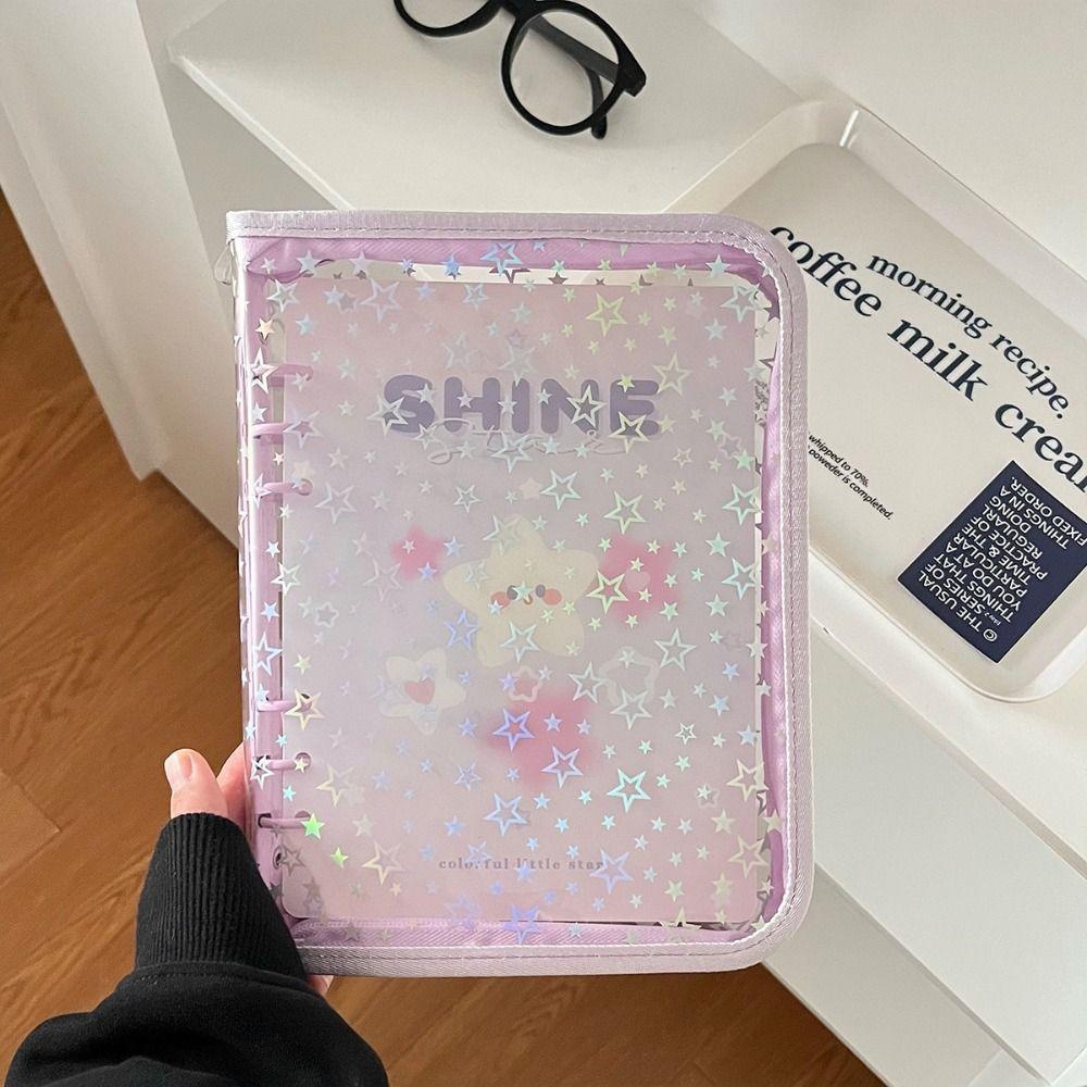 A5 Binder Photo Album Cover PVC Korea Style Photo Collect Book Cover Cute Beautiful Card Binder Pack Photo Card Collection
