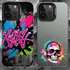 C-Cool Красочный Граффити Чехол для Телефона Для iPhone 17 16 15 14 13 12 11 Pro Max Plus Серебристый Матовый Черный Чехол