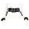 BDSM PU Leather Waist To Wrist Restraint Harness Set Adjustable Bondage Belt with Cuffs Slave Role Play Adult Sex Toy for Women