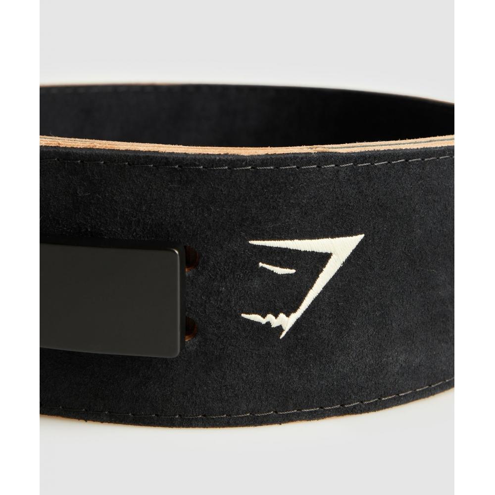 Gymshark Ремень для подъема рычага черный экрю белый I3a5m Bcch