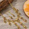 Adjustable Skull Necklace Gothic Necklace Earrings Set Vintage Halloween Choker  Party Wear