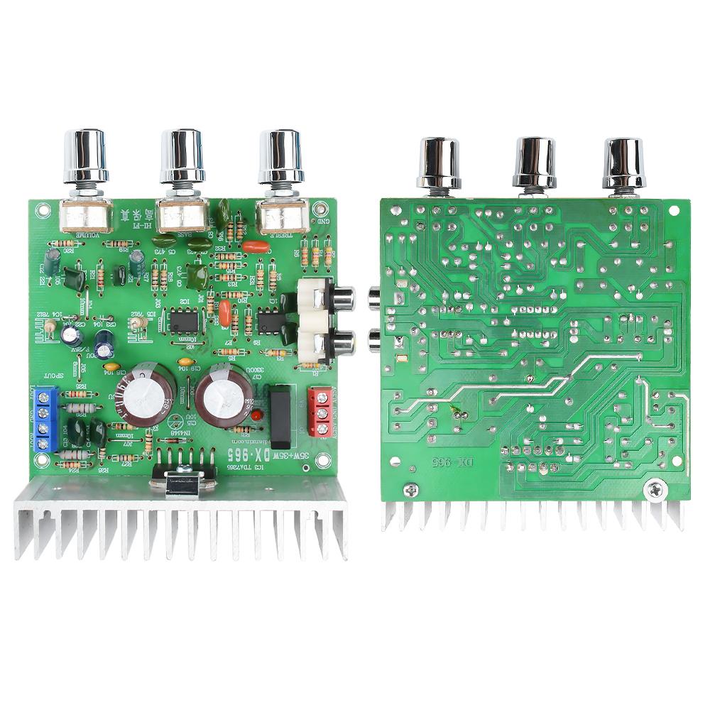 Модуль аудиоусилителя TDA7265 Плата HiFi усилителя мощности 4558 2.0-канальный предварительный усилитель Плата усилителя мощности AC 12-15V 40W+40W