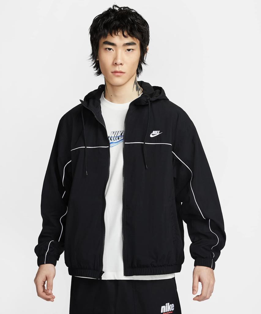 Nike Club Hooded Jacket M - Black:White / Hj2013-010