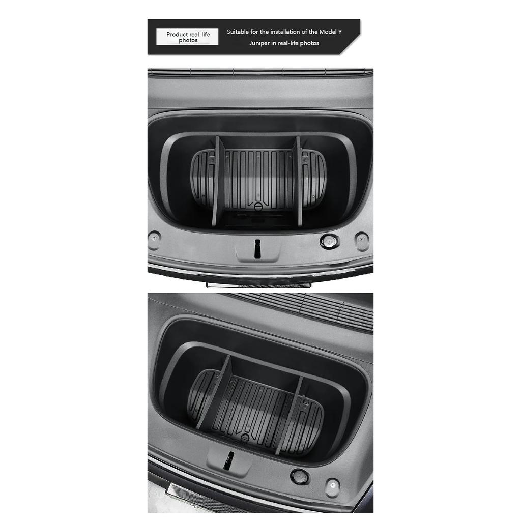 For Tesla Model Y Juniper Front Trunk Cover Roller Curtain Trunk Partition Organizer Divider Baffle Cargo Cover Protector Board