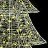 Christmas Tree with 240 Warm White LEDs 150 cm Acrylic