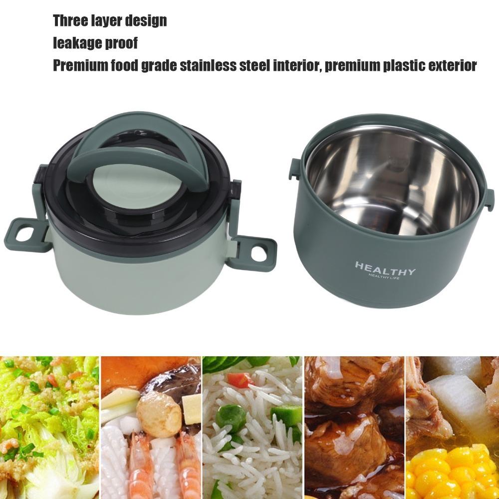 304 Stainless Steel Insulated Lunch Box 2200ml Food Jar Convenient Lunch Container For Office